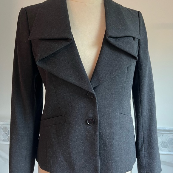 Ann Taylor Charcoal Wool Blend Jacket Sz 6 - Picture 9 of 14